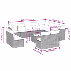 VidaXL 3218469 set mobili da esterno