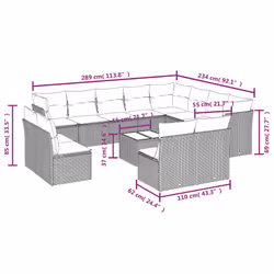 VidaXL 3218476 set mobili da esterno