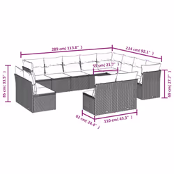 VidaXL 3218478 set mobili da esterno