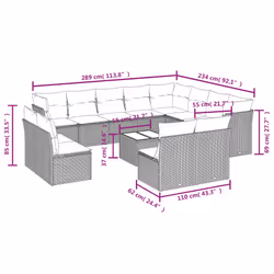VidaXL 3218479 set mobili da esterno