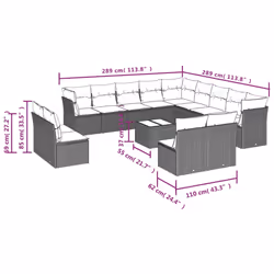 VidaXL 3218499 set mobili da esterno