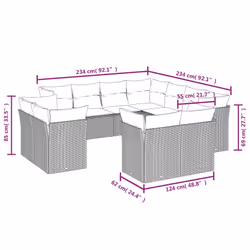 VidaXL 3218506 set mobili da esterno - Vista aggiuntiva 6