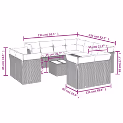 VidaXL 3218515 set mobili da esterno