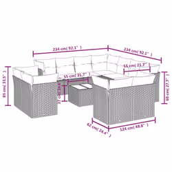 VidaXL 3218518 set mobili da esterno