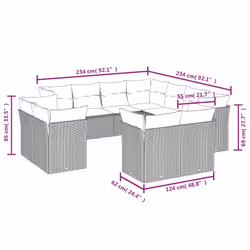 VidaXL 3218519 set mobili da esterno