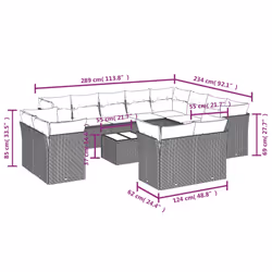 VidaXL 3218526 set mobili da esterno