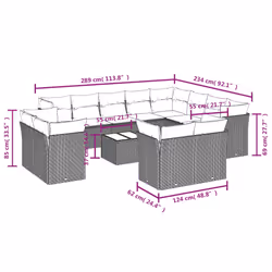 VidaXL 3218538 set mobili da esterno