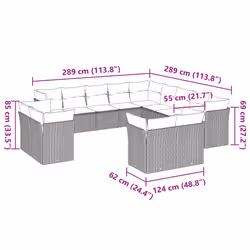 VidaXL 3218552 set mobili da esterno - Vista aggiuntiva 3