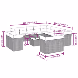VidaXL 3218558 set mobili da esterno