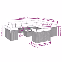 VidaXL 3218559 set mobili da esterno