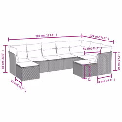 VidaXL 3218566 set mobili da esterno