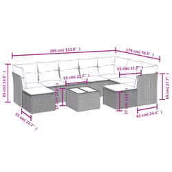 VidaXL 3218573 set mobili da esterno