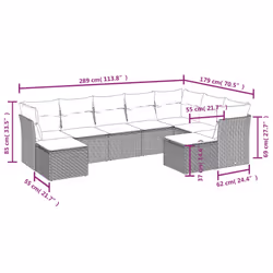 VidaXL 3218578 set mobili da esterno