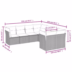 VidaXL 3218593 set mobili da esterno