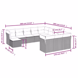 VidaXL 3218626 set mobili da esterno - Vista aggiuntiva 3