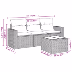 VidaXL 3218648 set mobili da esterno