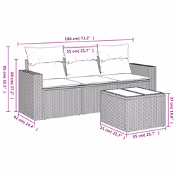 VidaXL 3218655 set mobili da esterno