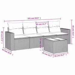 VidaXL 3218682 set mobili da esterno