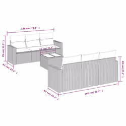 VidaXL 3218696 set mobili da esterno
