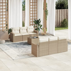 VidaXL 3218698 set mobili da esterno Crema, Bianco