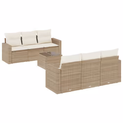 VidaXL 3218698 set mobili da esterno Crema, Bianco - Vista aggiuntiva 2