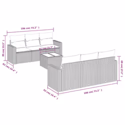 VidaXL 3218702 set mobili da esterno