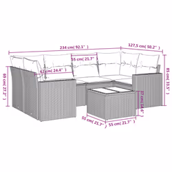 VidaXL 3218706 set mobili da esterno