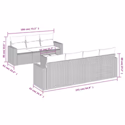 VidaXL 3218719 set mobili da esterno