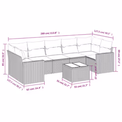 VidaXL 3218725 set mobili da esterno