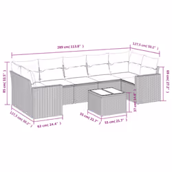 VidaXL 3218728 set mobili da esterno