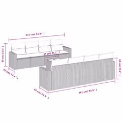 VidaXL 3218738 set mobili da esterno