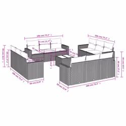 VidaXL 3218766 set mobili da esterno