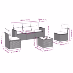 VidaXL 3218779 set mobili da esterno