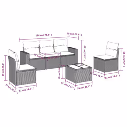 VidaXL 3218786 set mobili da esterno