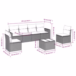 VidaXL 3218803 set mobili da esterno