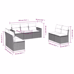VidaXL 3218828 set mobili da esterno