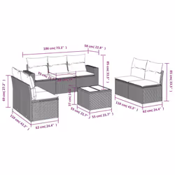 VidaXL 3218830 set mobili da esterno - Vista aggiuntiva 3