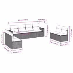 VidaXL 3218848 set mobili da esterno