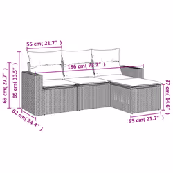 VidaXL 3218863 set mobili da esterno