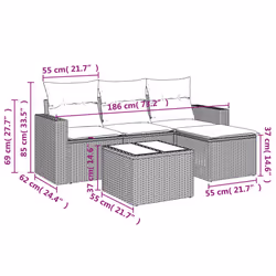 VidaXL 3218866 set mobili da esterno - Vista aggiuntiva 8