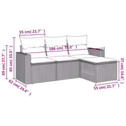 VidaXL 3218869 set mobili da esterno