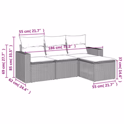 VidaXL 3218870 set mobili da esterno