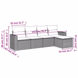 VidaXL 3218883 set mobili da esterno