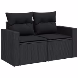 Set Divani da Giardino 5 pz con Cuscini in Polyrattan Nerocod mxl 90120 - Vista aggiuntiva 3