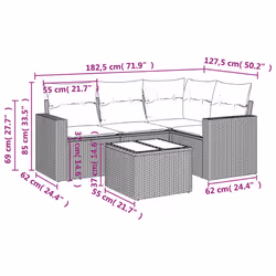 VidaXL 3218909 set mobili da esterno