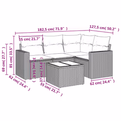 VidaXL 3218910 set mobili da esterno