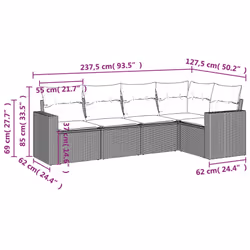 VidaXL 3218915 set mobili da esterno - Vista aggiuntiva 7