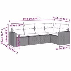 VidaXL 3218919 set mobili da esterno