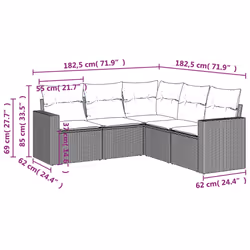 VidaXL 3218949 set mobili da esterno