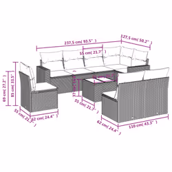 VidaXL 3219055 set mobili da esterno